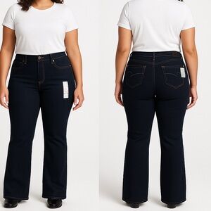 Gloria Vanderbilt DARK WASH MIDRISE FLARE JEANS NWT SIZE 16